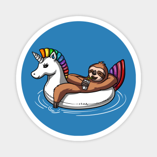 Sloth Riding Unicorn Float Magnet